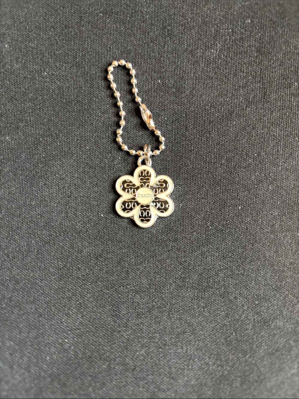 Coach Daisy Silver Flower Charm